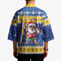 Barbados Christmas Kimono Trident Dabbing Santa - Wonder Print Shop