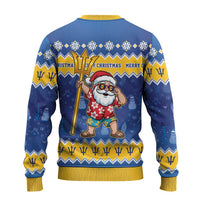 Barbados Christmas Ugly Christmas Sweater Trident Dabbing Santa - Wonder Print Shop