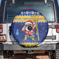 Barbados Christmas Spare Tire Cover Trident Dabbing Santa - Wonder Print Shop