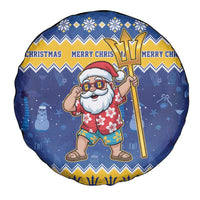 Barbados Christmas Spare Tire Cover Trident Dabbing Santa - Wonder Print Shop