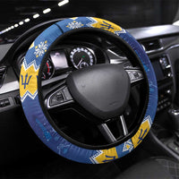 Barbados Christmas Steering Wheel Cover Trident Dabbing Santa - Wonder Print Shop