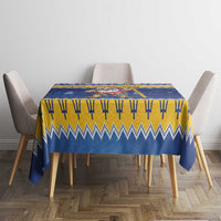 Barbados Christmas Tablecloth Trident Dabbing Santa - Wonder Print Shop