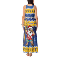 Barbados Christmas Tank Maxi Dress Trident Dabbing Santa - Wonder Print Shop