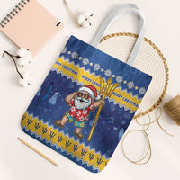 Barbados Christmas Tote Bag Trident Dabbing Santa - Wonder Print Shop
