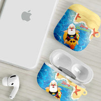 Antigua and Barbuda Christmas AirPods Case Chilling Santa - Wonder Print Shop