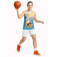 Antigua and Barbuda Christmas Basketball Jersey Chilling Santa - Wonder Print Shop