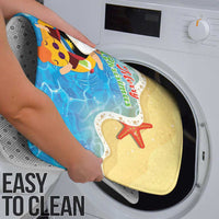 Antigua and Barbuda Christmas Bathroom Set Chilling Santa - Wonder Print Shop