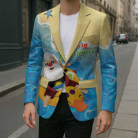 Antigua and Barbuda Christmas Blazer Chilling Santa - Wonder Print Shop