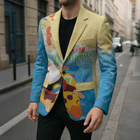 Antigua and Barbuda Christmas Blazer Chilling Santa - Wonder Print Shop