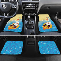 Antigua and Barbuda Christmas Car Mats Chilling Santa - Wonder Print Shop