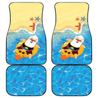 Antigua and Barbuda Christmas Car Mats Chilling Santa - Wonder Print Shop