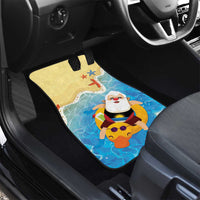 Antigua and Barbuda Christmas Car Mats Chilling Santa - Wonder Print Shop