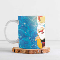 Antigua and Barbuda Christmas Ceramic Mug Chilling Santa - Wonder Print Shop