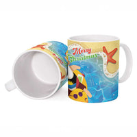 Antigua and Barbuda Christmas Ceramic Mug Chilling Santa - Wonder Print Shop