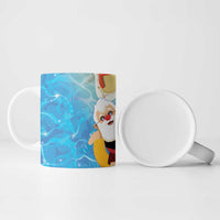 Antigua and Barbuda Christmas Ceramic Mug Chilling Santa - Wonder Print Shop