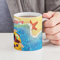 Antigua and Barbuda Christmas Ceramic Mug Chilling Santa - Wonder Print Shop