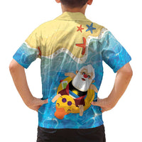 Antigua and Barbuda Christmas Family Matching Tank Maxi Dress and Hawaiian Shirt Chilling Santa - Wonder Print Shop