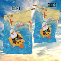 Antigua and Barbuda Christmas Garden Flag Chilling Santa - Wonder Print Shop
