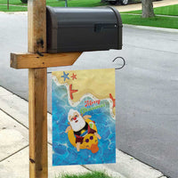 Antigua and Barbuda Christmas Garden Flag Chilling Santa - Wonder Print Shop