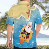 Antigua and Barbuda Christmas Hawaiian Shirt Chilling Santa - Wonder Print Shop
