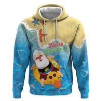 Antigua and Barbuda Christmas Hoodie Chilling Santa - Wonder Print Shop