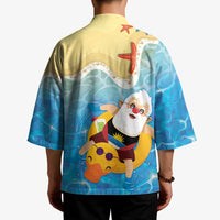 Antigua and Barbuda Christmas Kimono Chilling Santa - Wonder Print Shop