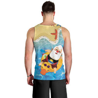 Antigua and Barbuda Christmas Men Tank Top Chilling Santa - Wonder Print Shop
