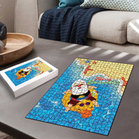Antigua and Barbuda Christmas Puzzle Chilling Santa - Wonder Print Shop