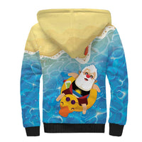 Antigua and Barbuda Christmas Sherpa Hoodie Chilling Santa - Wonder Print Shop