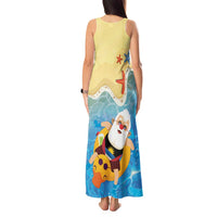 Antigua and Barbuda Christmas Tank Maxi Dress Chilling Santa - Wonder Print Shop