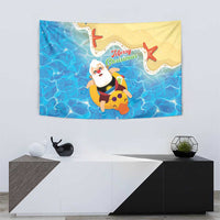 Antigua and Barbuda Christmas Tapestry Chilling Santa - Wonder Print Shop