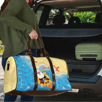 Antigua and Barbuda Christmas Travel Bag Chilling Santa - Wonder Print Shop