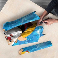 Antigua and Barbuda Christmas Umbrella Chilling Santa - Wonder Print Shop