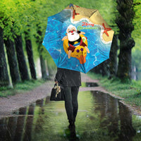Antigua and Barbuda Christmas Umbrella Chilling Santa - Wonder Print Shop