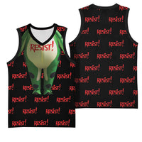 Resist Portland Frog Basketball Jersey Funny Political Costume - Wonder Print Shop
