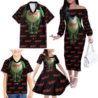Resist Portland Frog Family Matching Off The Shoulder Long Sleeve Dress and Hawaiian Shirt Funny Political Costume - Wonder Print Shop