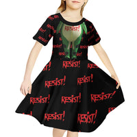 Resist Portland Frog Kid Short Sleeve Dress Funny Political Costume - Wonder Print Shop