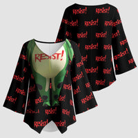 Resist Portland Frog Kimono Sleeve Blouse Funny Political Costume - Wonder Print Shop