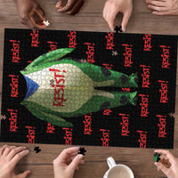 Resist Portland Frog Puzzle Funny Political Costume - Wonder Print Shop