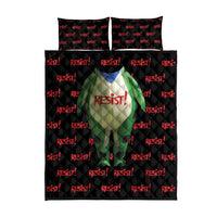 Resist Portland Frog Quilt Bed Set Funny Political Costume - Wonder Print Shop