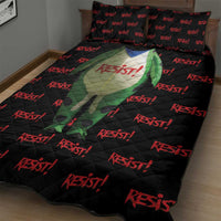 Resist Portland Frog Quilt Bed Set Funny Political Costume - Wonder Print Shop