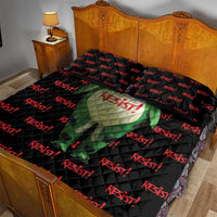 Resist Portland Frog Quilt Bed Set Funny Political Costume - Wonder Print Shop