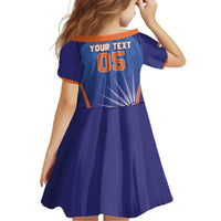 Custom India Cricket Family Matching Long Sleeve Bodycon Dress and Hawaiian Shirt Go Champions Men In Blue LT05 - Wonder Print Shop