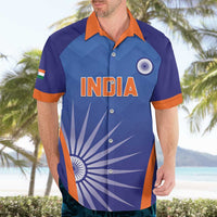 Custom India Cricket Hawaiian Shirt Go Champions Men In Blue LT05 - Wonder Print Shop