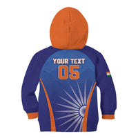 Custom India Cricket Kid Hoodie Go Champions Men In Blue LT05 - Wonder Print Shop