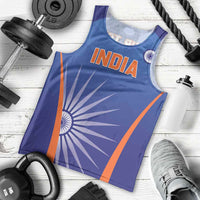 Custom India Cricket Men Tank Top Go Champions Men In Blue LT05 - Wonder Print Shop