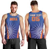 Custom India Cricket Men Tank Top Go Champions Men In Blue LT05 - Wonder Print Shop