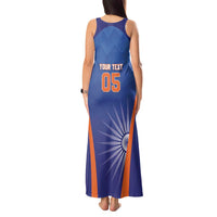 Custom India Cricket Tank Maxi Dress Go Champions Men In Blue LT05 - Wonder Print Shop