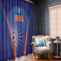 India Cricket Window Curtain Go Champions Men In Blue LT05 - Wonder Print Shop