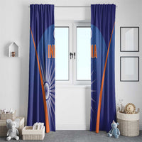 India Cricket Window Curtain Go Champions Men In Blue LT05 - Wonder Print Shop